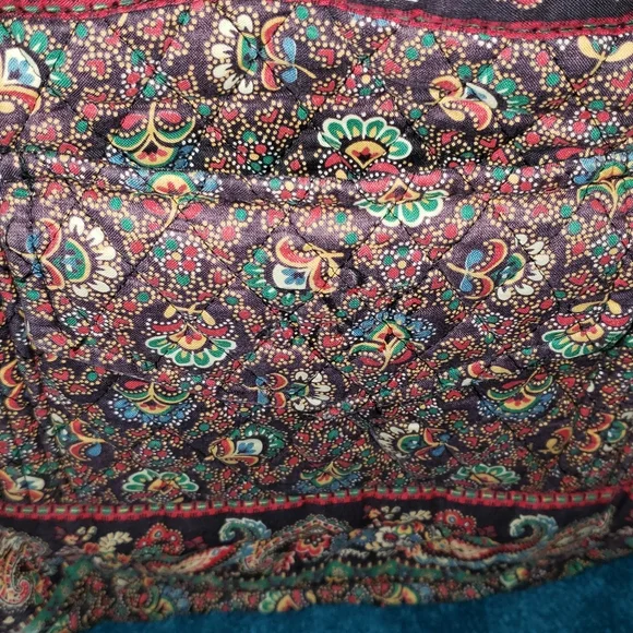 Vera Bradley Retired Collette Black Handbag / Purse (Fall 1995) - Picture 5 of 14